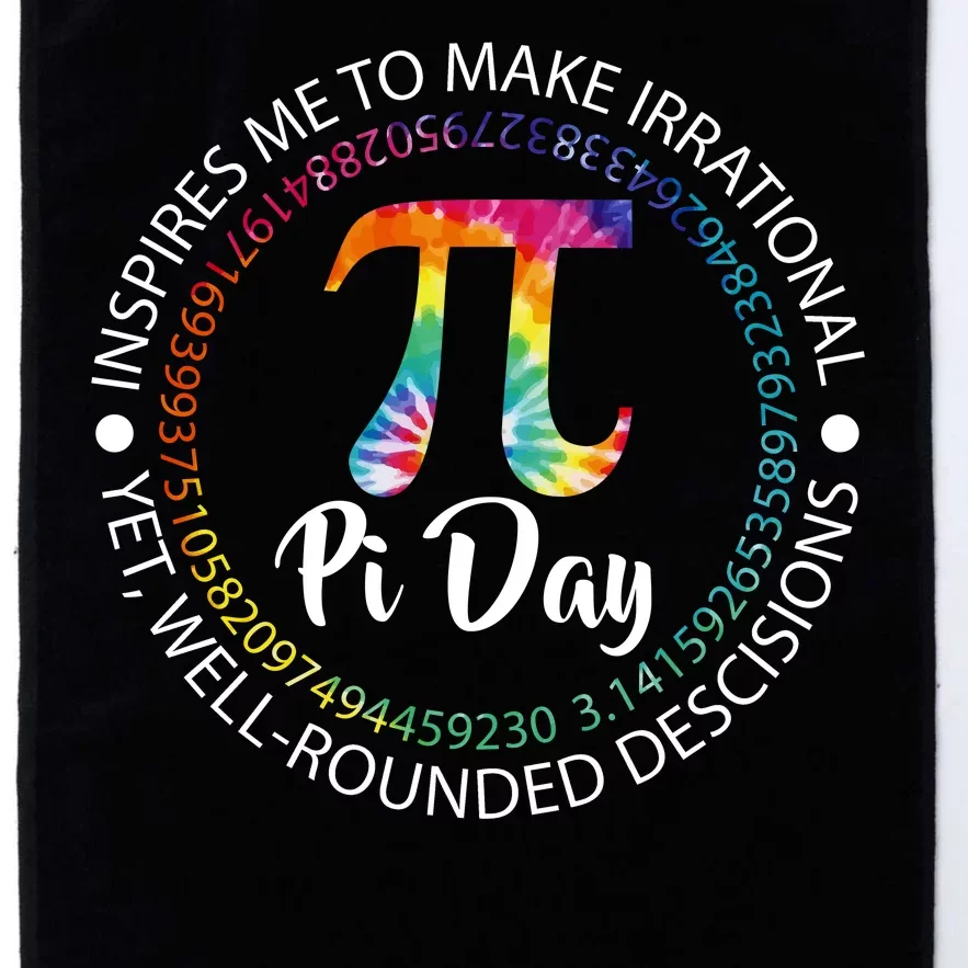 Pi Day Inspired To Make Irrational Choices Platinum Collection Golf Towel