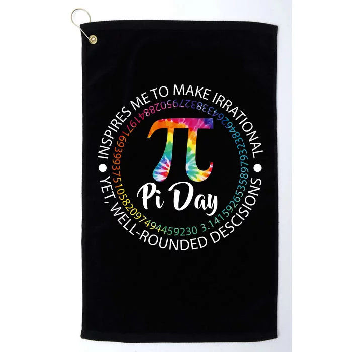 Pi Day Inspired To Make Irrational Choices Platinum Collection Golf Towel