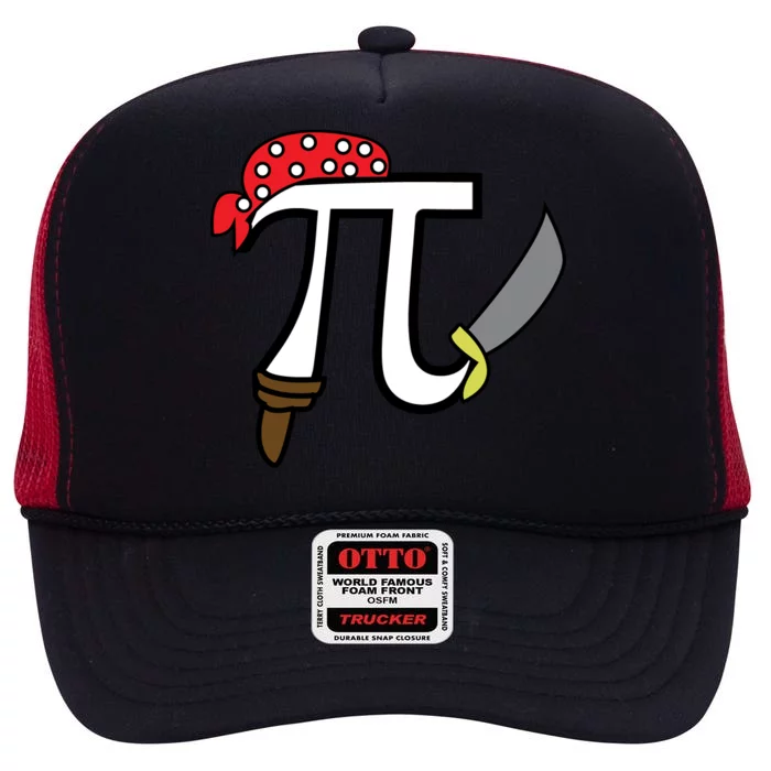 Pi Day Pirate High Crown Mesh Trucker Hat