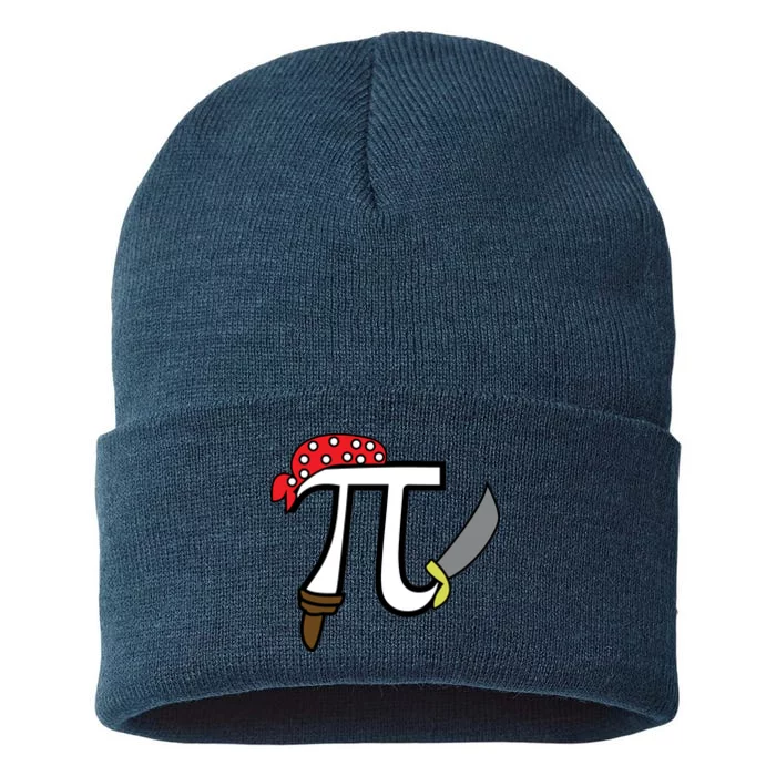 Pi Day Pirate Sustainable Knit Beanie