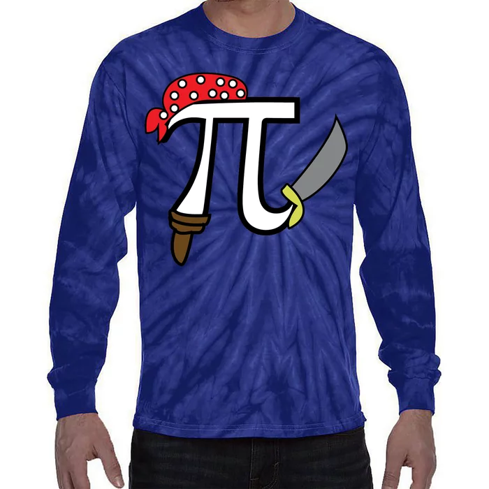 Pi Day Pirate Tie-Dye Long Sleeve Shirt