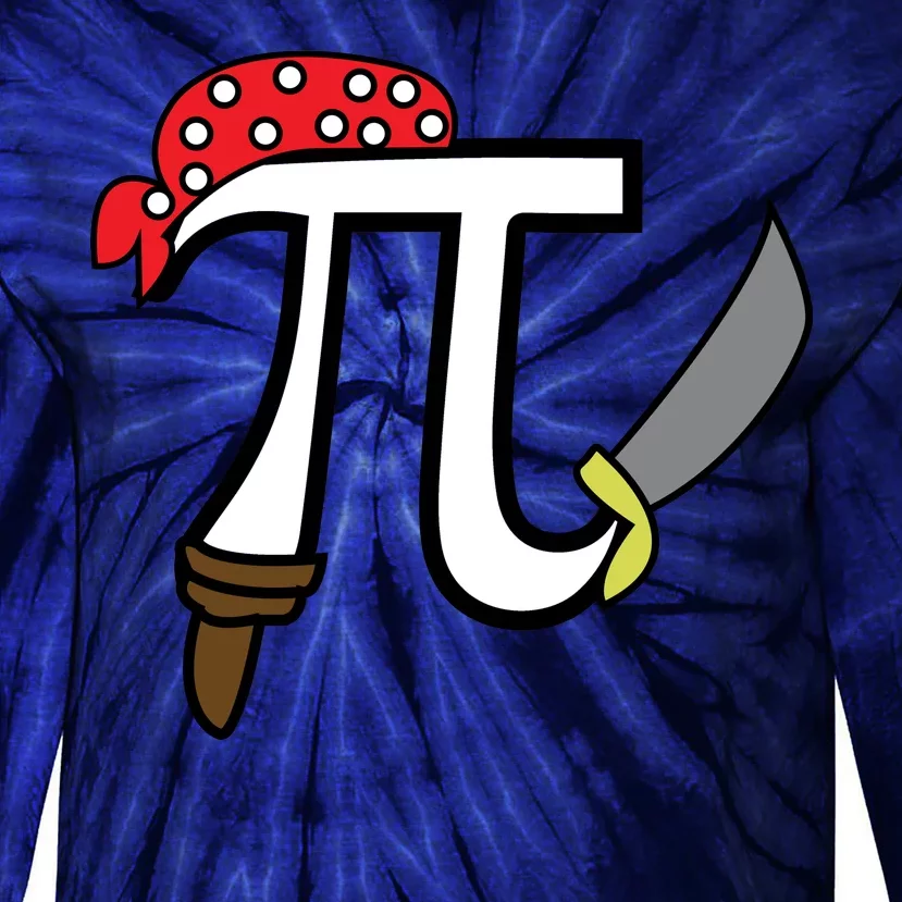 Pi Day Pirate Tie-Dye Long Sleeve Shirt