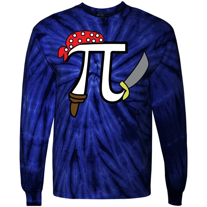 Pi Day Pirate Tie-Dye Long Sleeve Shirt