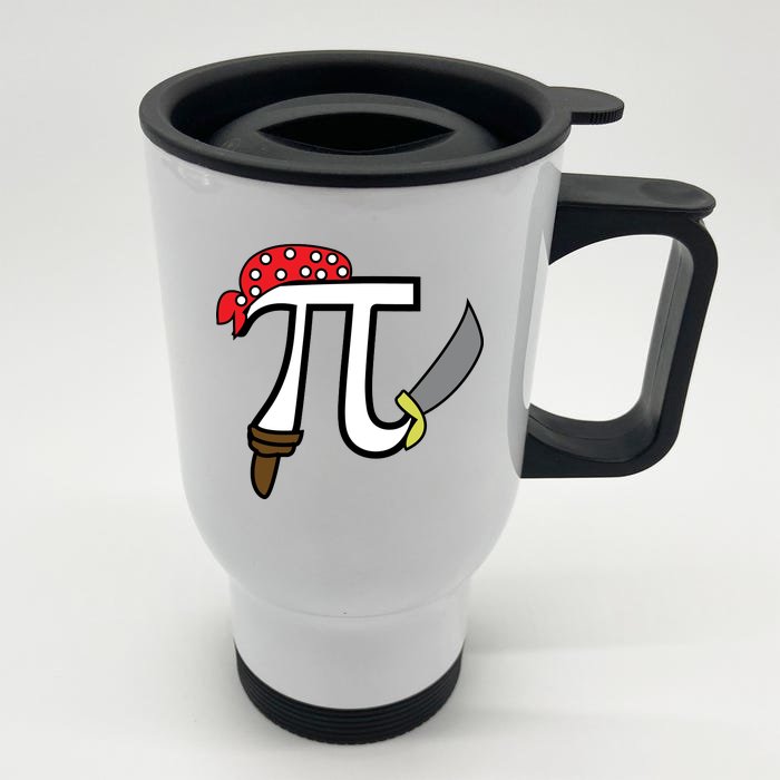 Pi Day Pirate Front & Back Stainless Steel Travel Mug