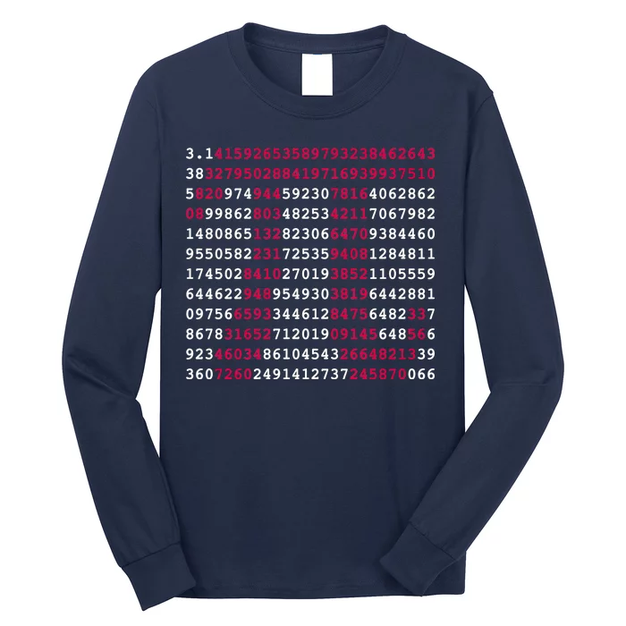 Pi Day Sign Numbers 3.14 Long Sleeve Shirt