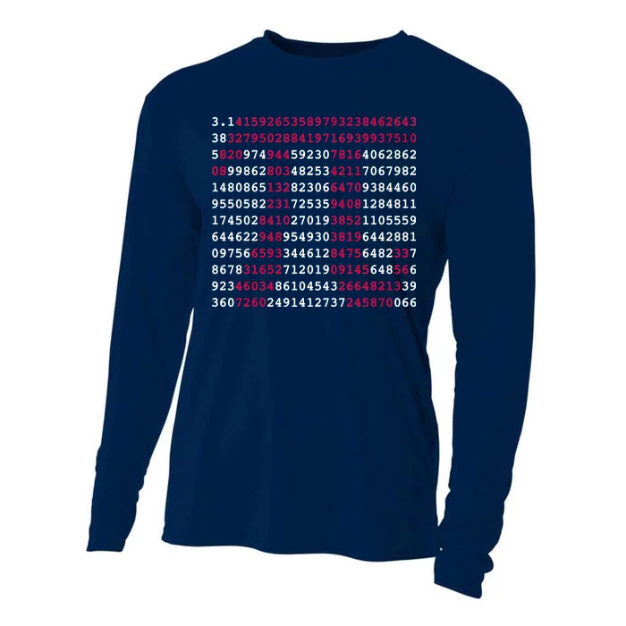 Pi Day Sign Numbers 3.14 Cooling Performance Long Sleeve Crew