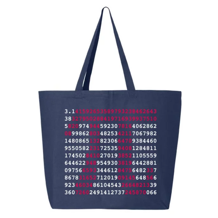 Pi Day Sign Numbers 3.14 25L Jumbo Tote