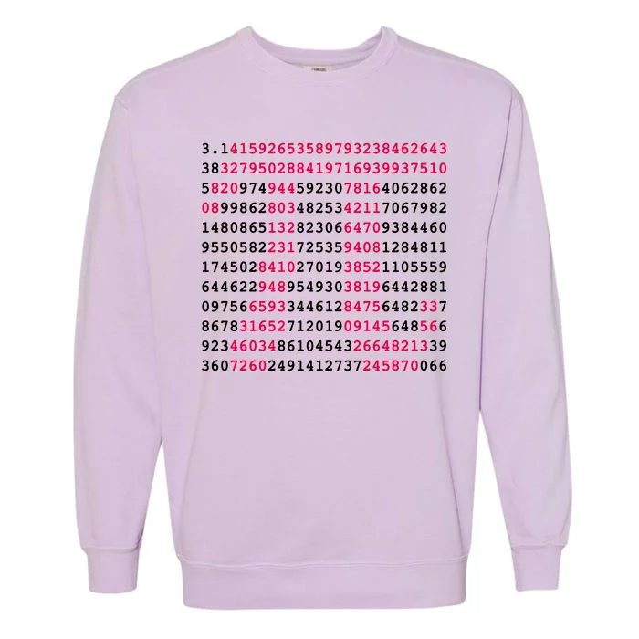 Pi Day Sign Numbers 3.14 Garment-Dyed Sweatshirt