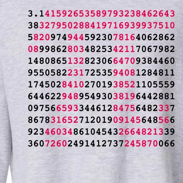 Pi Day Sign Numbers 3.14 Cropped Pullover Crew