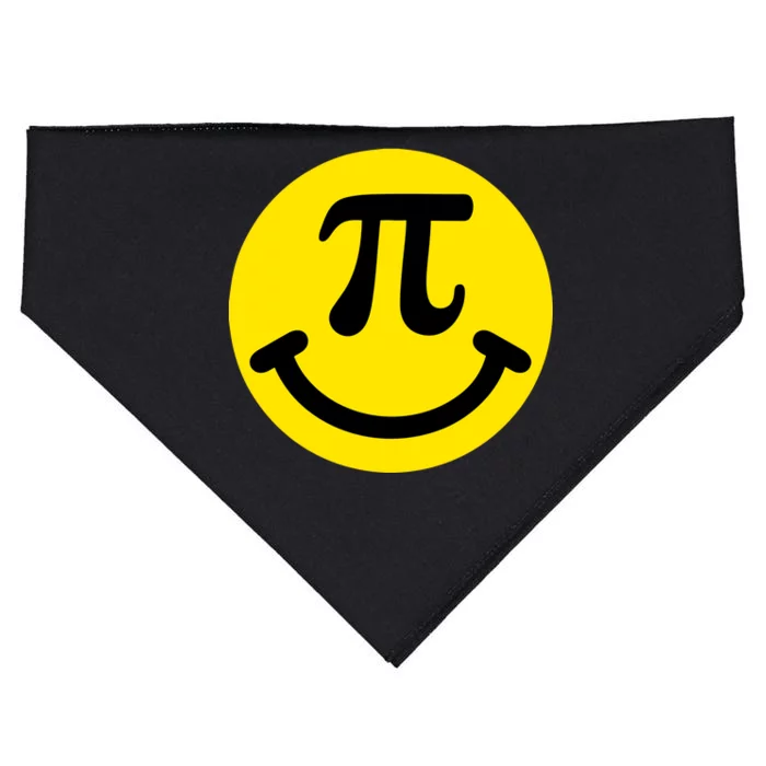 Pi Day Smiley Face 3.14 Math Geek USA-Made Doggie Bandana