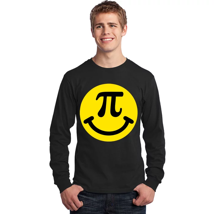 Pi Day Smiley Face 3.14 Math Geek Long Sleeve Shirt