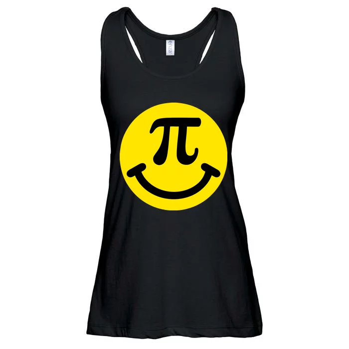 Pi Day Smiley Face 3.14 Math Geek Ladies Essential Flowy Tank