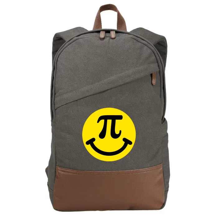 Pi Day Smiley Face 3.14 Math Geek Cotton Canvas Backpack