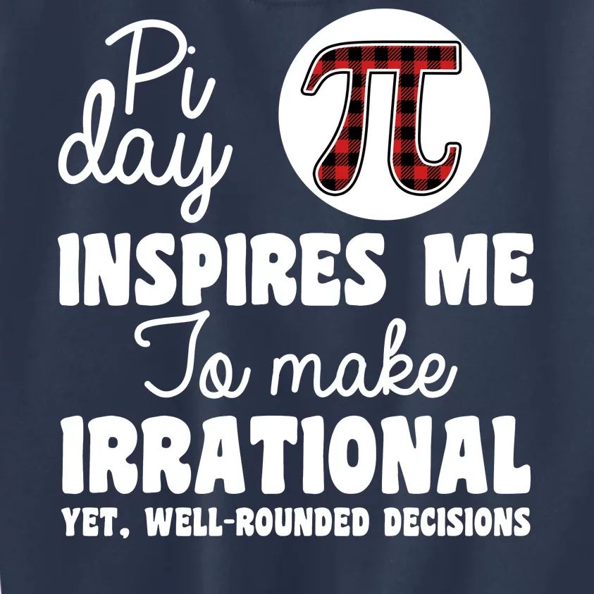 Pi Inspires Me Funny Pi Day 3.14 Kids Sweatshirt