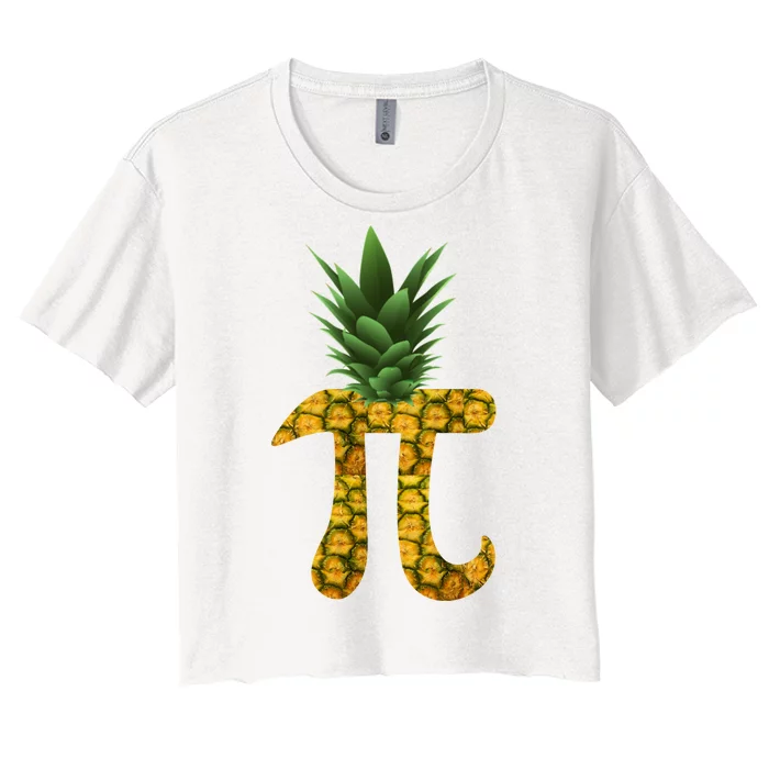 Pi-neapple Pineapple Pi Day Women's Crop Top Tee