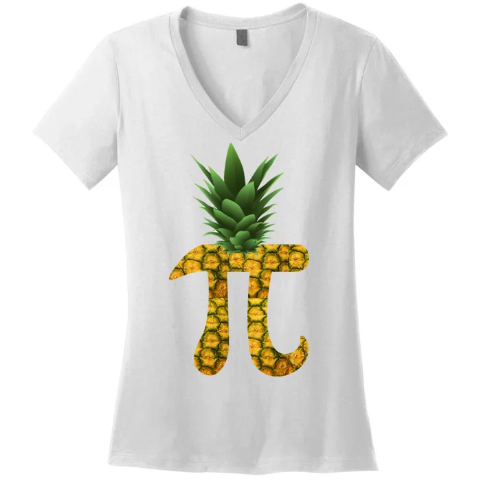 Pi-neapple Pineapple Pi Day Women's V-Neck T-Shirt