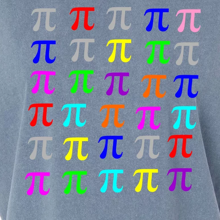 Pi Plaid Rainbow Pride Pi Day Collage Garment-Dyed Women's Muscle Tee