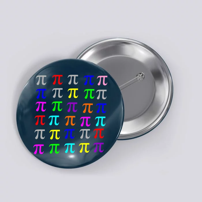 Pi Plaid Rainbow Pride Pi Day Collage Button