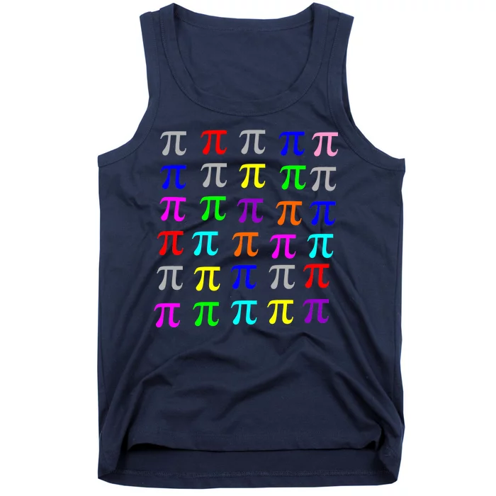 Pi Plaid Rainbow Pride Pi Day Collage Tank Top