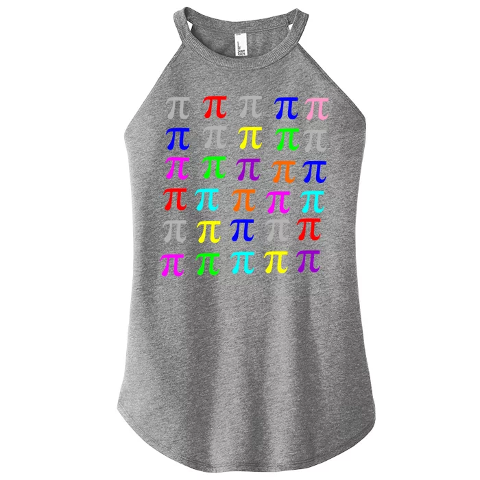 Pi Plaid Rainbow Pride Pi Day Collage Women’s Perfect Tri Rocker Tank