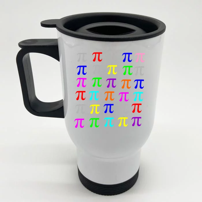 Pi Plaid Rainbow Pride Pi Day Collage Front & Back Stainless Steel Travel Mug