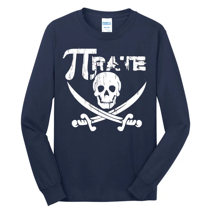 PI Rate Math Skull and Cross Swords Tall Long Sleeve T-Shirt