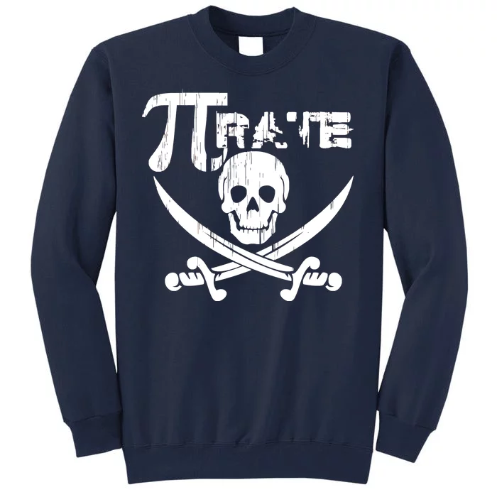 PI Rate Math Skull and Cross Swords Tall Sweatshirt