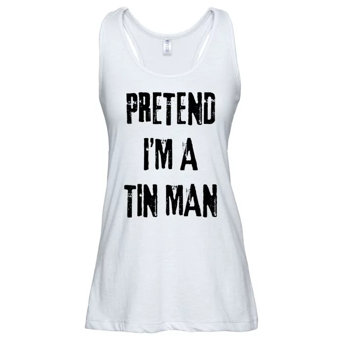 Pretend Im A Tin Man Halloween Last Minute Costume Party Ladies Essential Flowy Tank