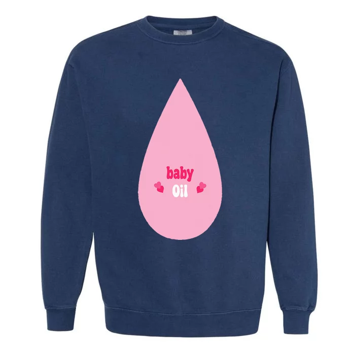 Pretend IM A Baby Oil Bottle Lazy Costume Garment-Dyed Sweatshirt