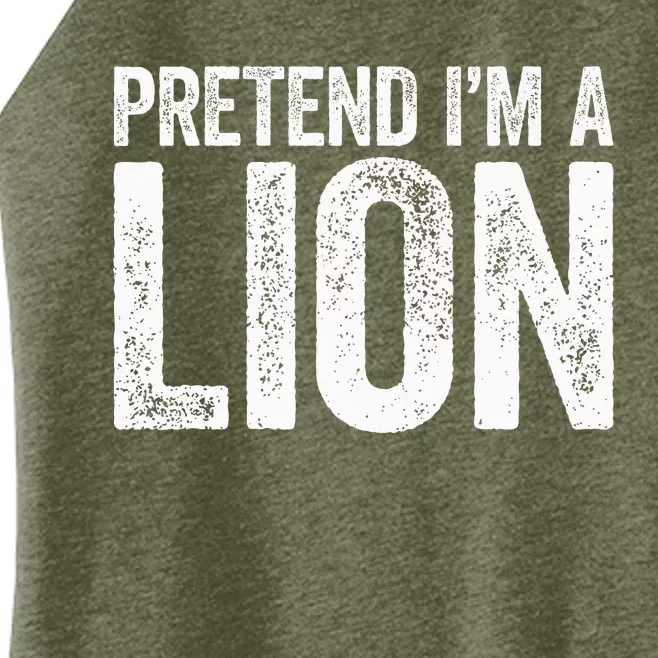 Pretend IM A Lion Matching Costume Women’s Perfect Tri Rocker Tank