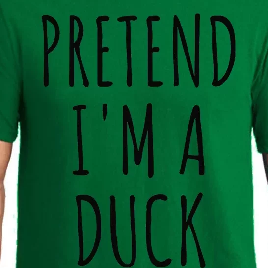 Pretend IM A Duck Funny Lazy Easy Duck Halloween Pajama Set