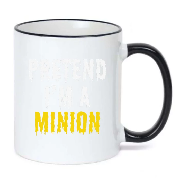 Pretend IM A Minion Halloween Party Funny Lazy Black Color Changing Mug