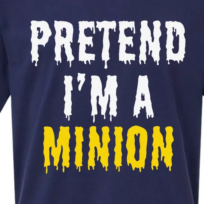 Pretend IM A Minion Halloween Party Funny Lazy Sueded Cloud Jersey T-Shirt