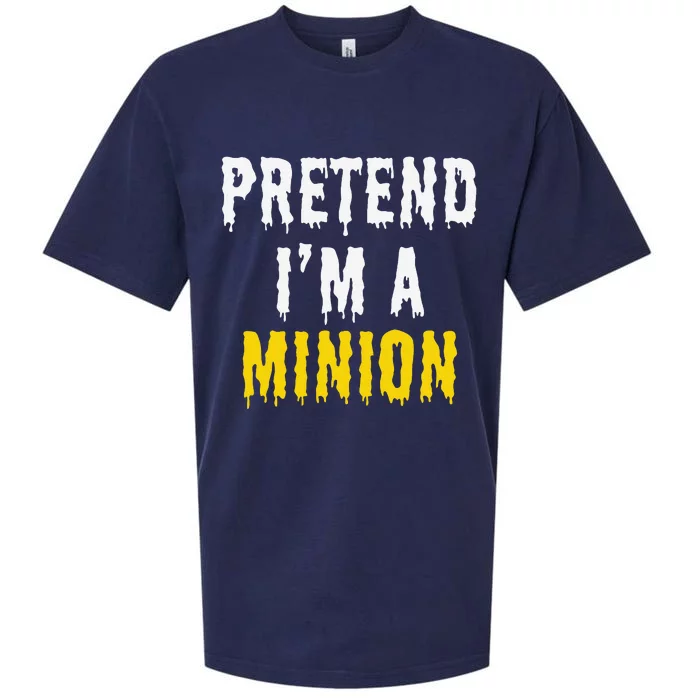 Pretend IM A Minion Halloween Party Funny Lazy Sueded Cloud Jersey T-Shirt