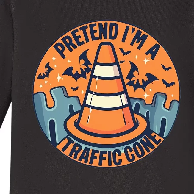 PRETEND IM A TRAFFIC CONE Halloween Costume Baby Long Sleeve Bodysuit