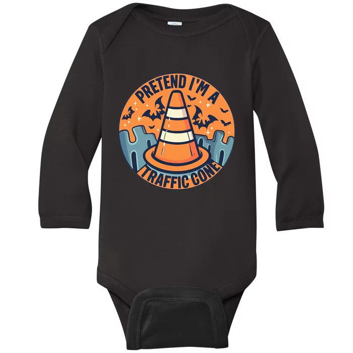 PRETEND IM A TRAFFIC CONE Halloween Costume Baby Long Sleeve Bodysuit