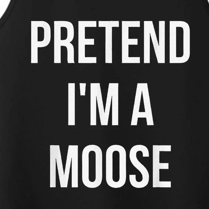 Pretend IM A Moose Adult Costume Halloween Brown Performance Tank