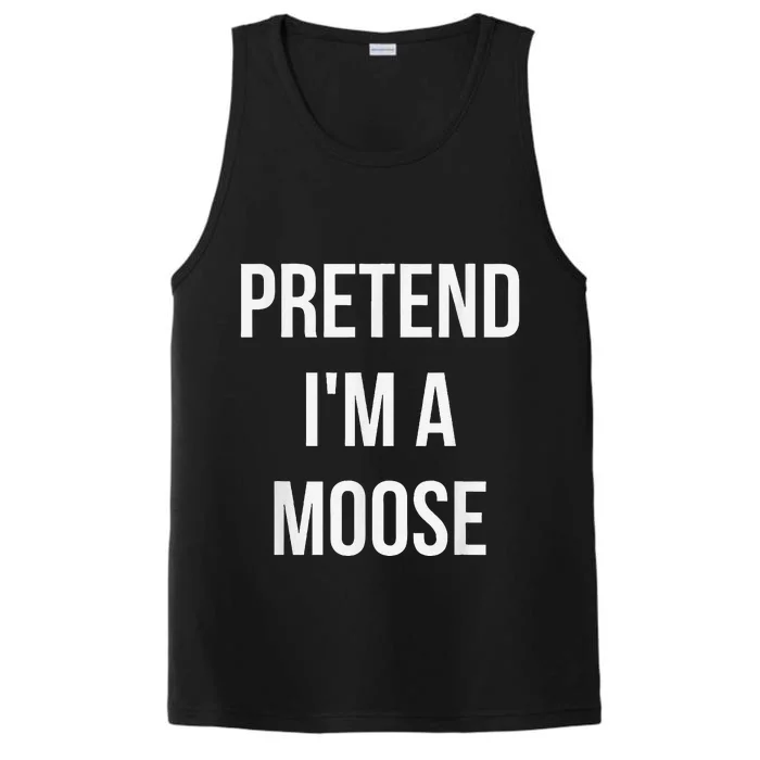 Pretend IM A Moose Adult Costume Halloween Brown Performance Tank