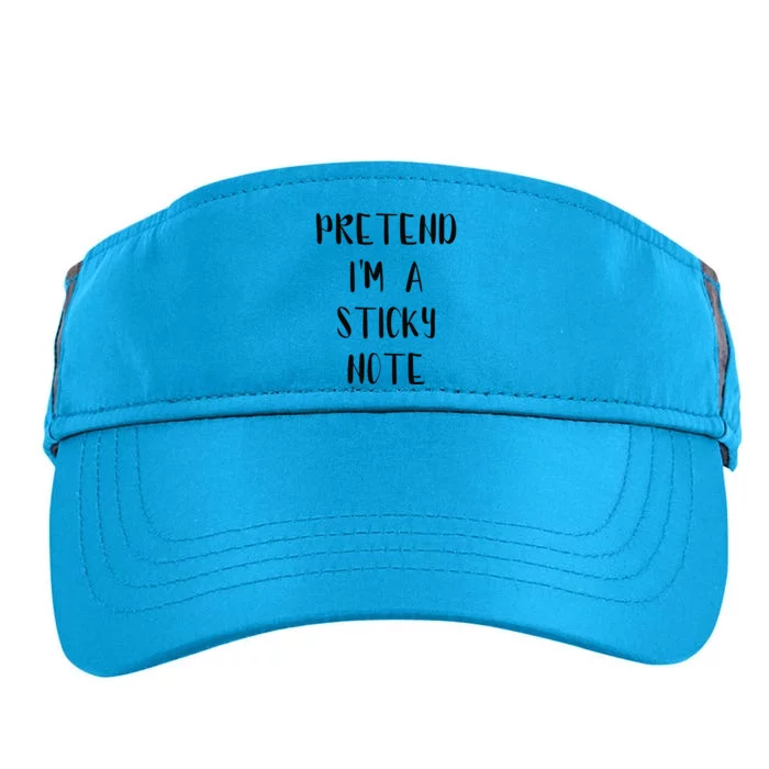 Pretend IM A Sticky Note Funny Lazy Easy Outfit Halloween Adult Drive Performance Visor