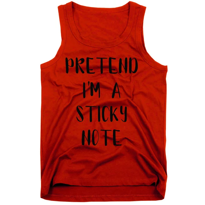 Pretend IM A Sticky Note Funny Lazy Easy Outfit Halloween Tank Top