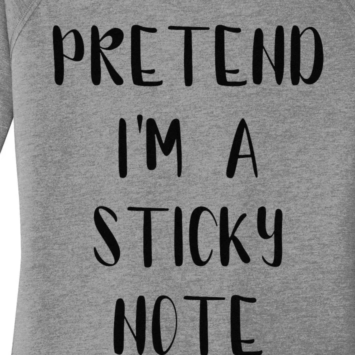 Pretend IM A Sticky Note Funny Lazy Easy Outfit Halloween Women's Perfect Tri Tunic Long Sleeve Shirt