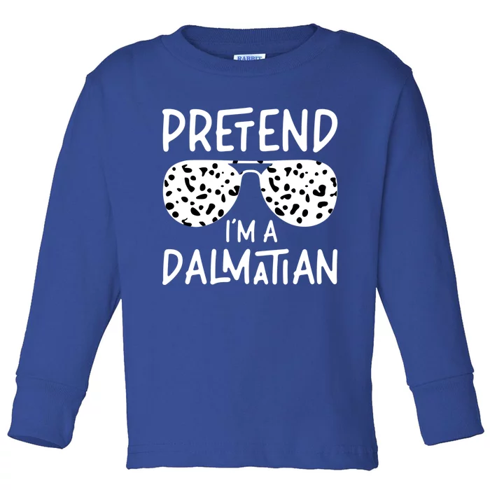 Pretend Im A Dalmatian Costume Funny Halloween Party Meaningful Gift Toddler Long Sleeve Shirt