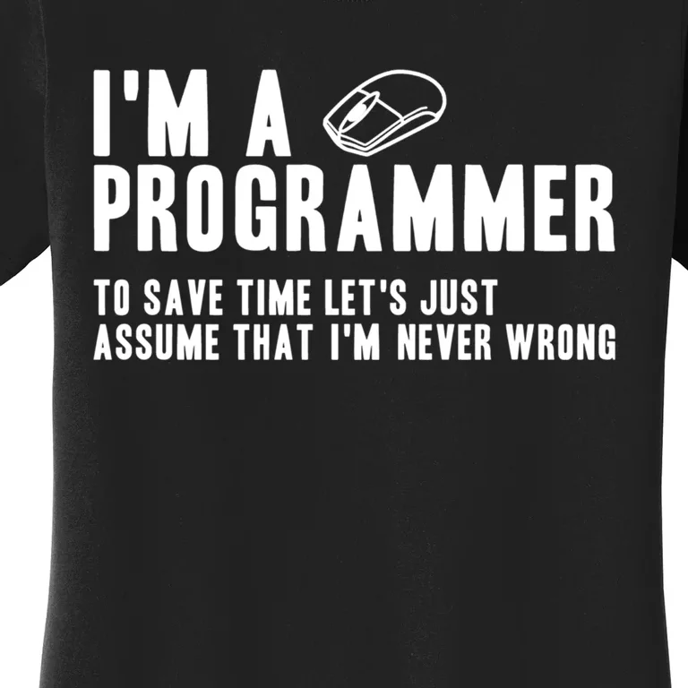 Programmer Is Always Right Software Engineer Programming Gift Women's T-Shirt