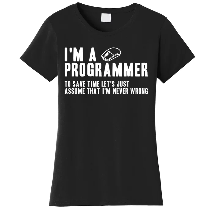 Programmer Is Always Right Software Engineer Programming Gift Women's T-Shirt