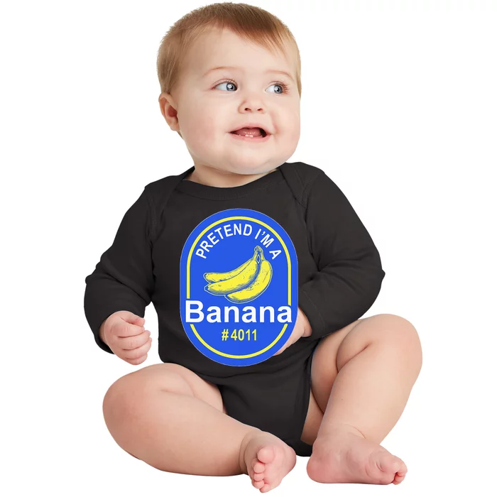 Pretend Im A Banana Lazy Halloween Last Minute Costume Baby Long Sleeve Bodysuit