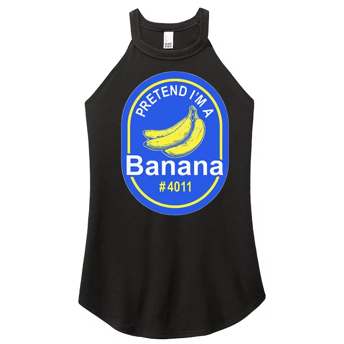 Pretend Im A Banana Lazy Halloween Last Minute Costume Women’s Perfect Tri Rocker Tank