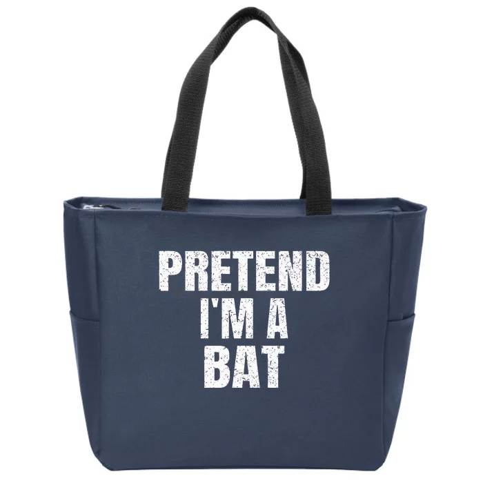 Pretend IM A Bat Family Group Easy Halloween Costume Zip Tote Bag