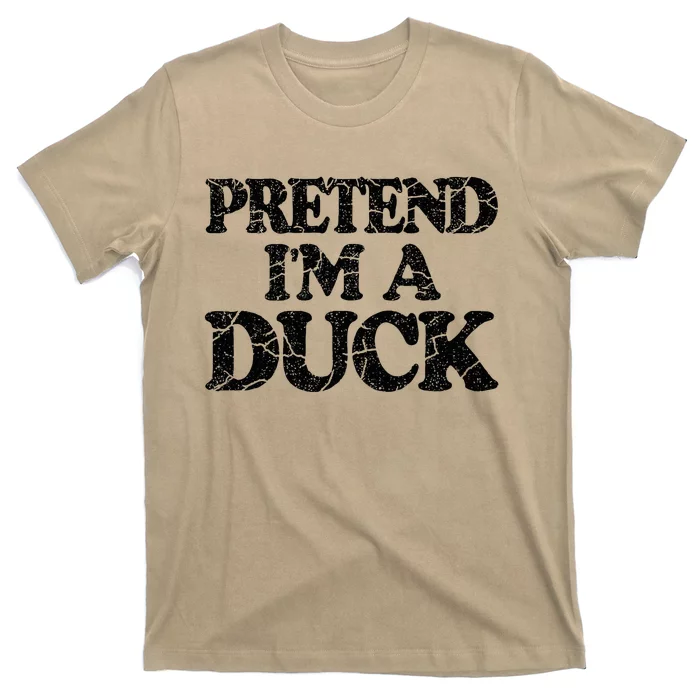 Pretend IM A Duck Diy Easy Halloween Costume T-Shirt