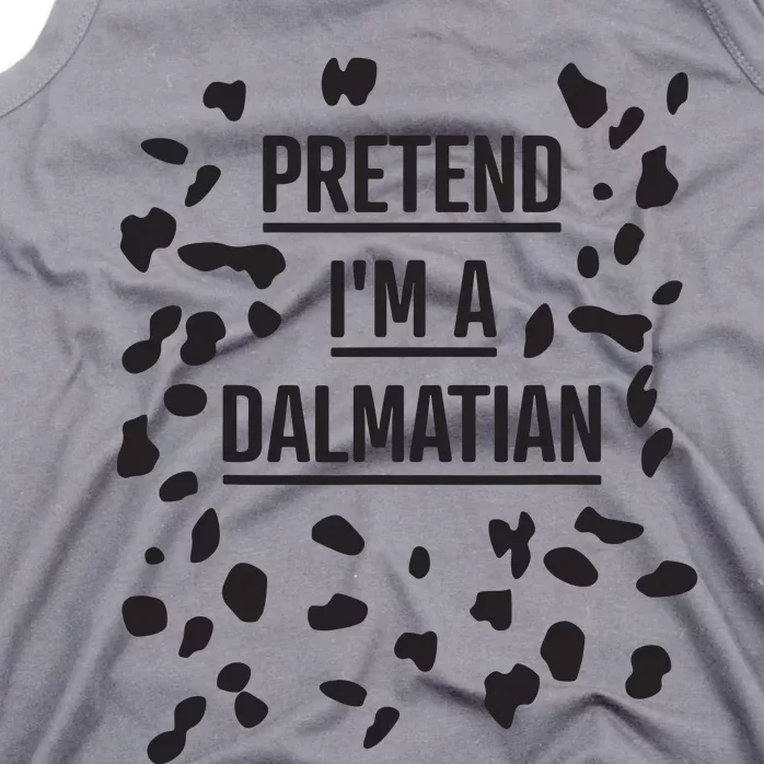 Pretend Im A Dalmatian Funny Lazy Halloween Costume Tank Top