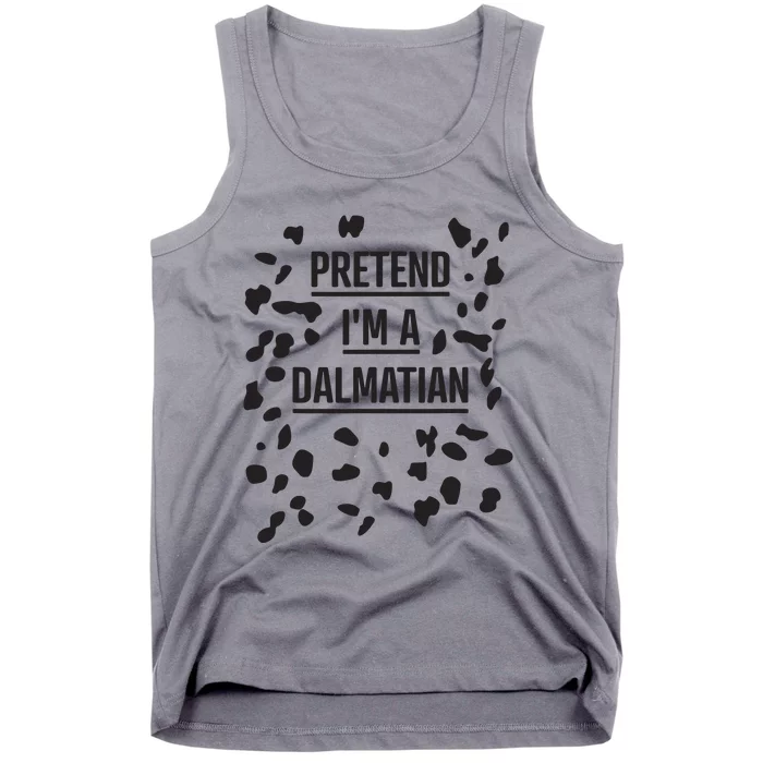 Pretend Im A Dalmatian Funny Lazy Halloween Costume Tank Top